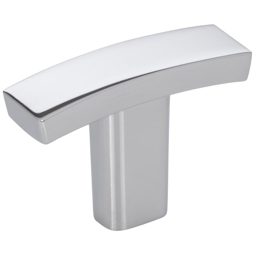 1-1/2" Overall Length Polished Chrome Square Thatcher Cabinet "T" Knob