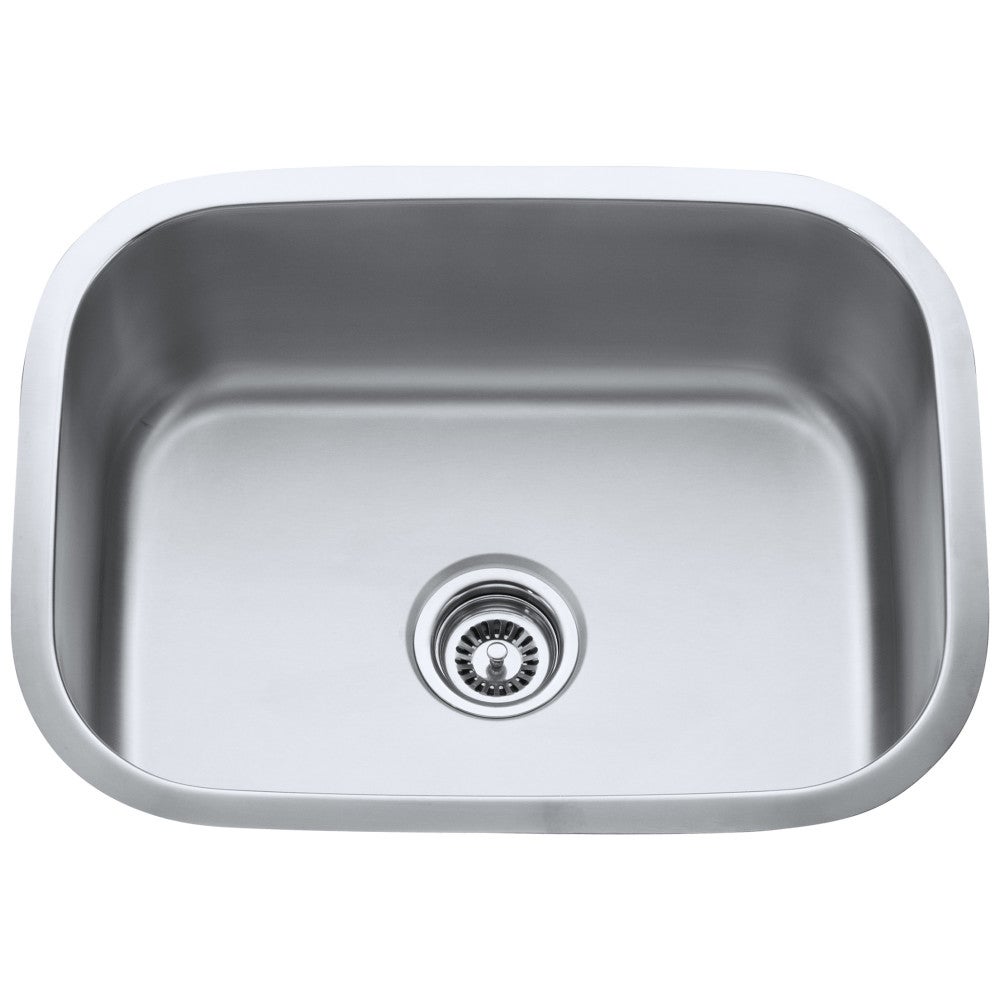23-1/2" L x 17-3/4" W x 9" D Undermount 18 Gauge Stainless Steel Single Bowl Sink