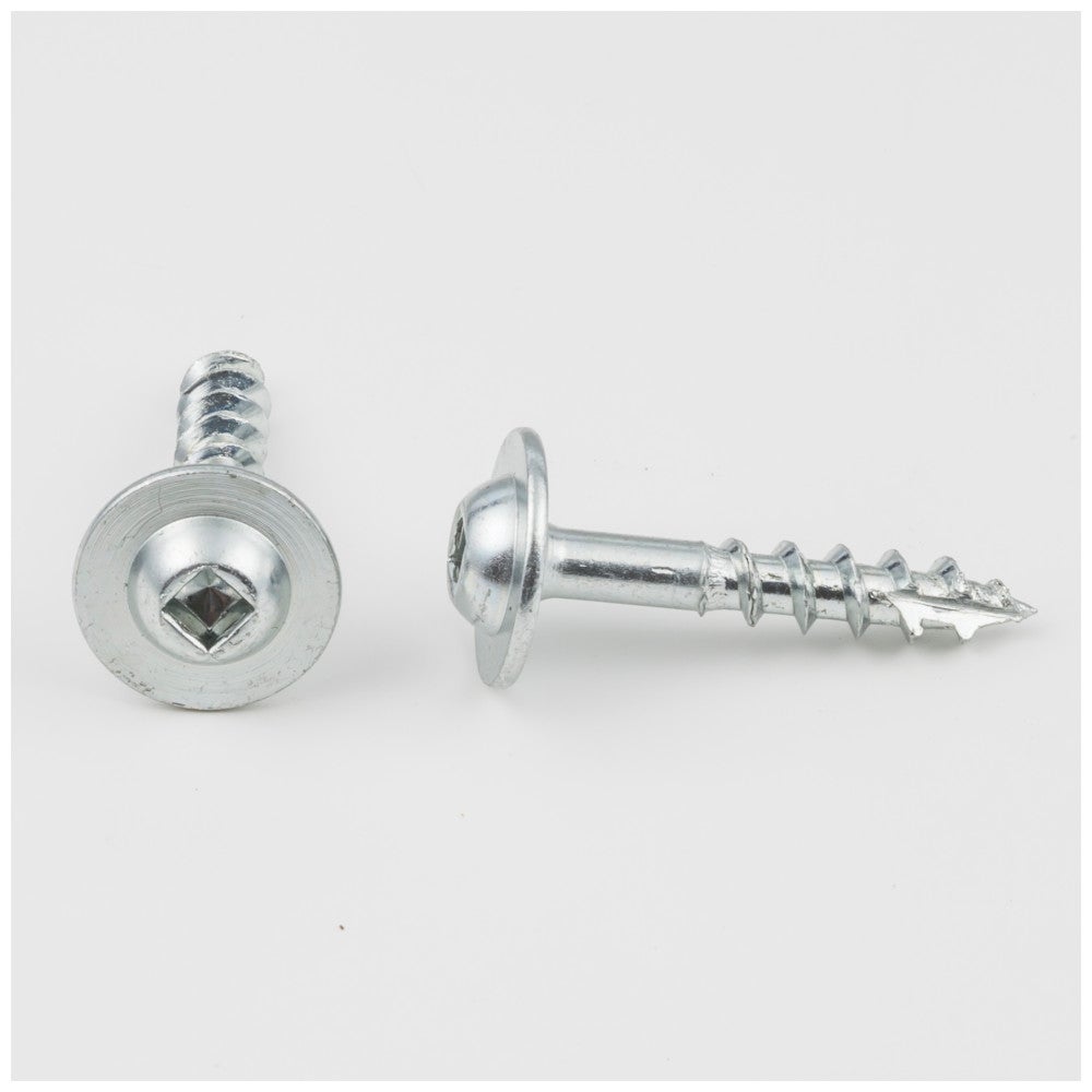 #8 x 1" Zinc Plated Square Drive Type 17 Coarse Thread Large Washer Head Screw Sold by the Keg. Order 7 for a Keg of 7,000 Screws