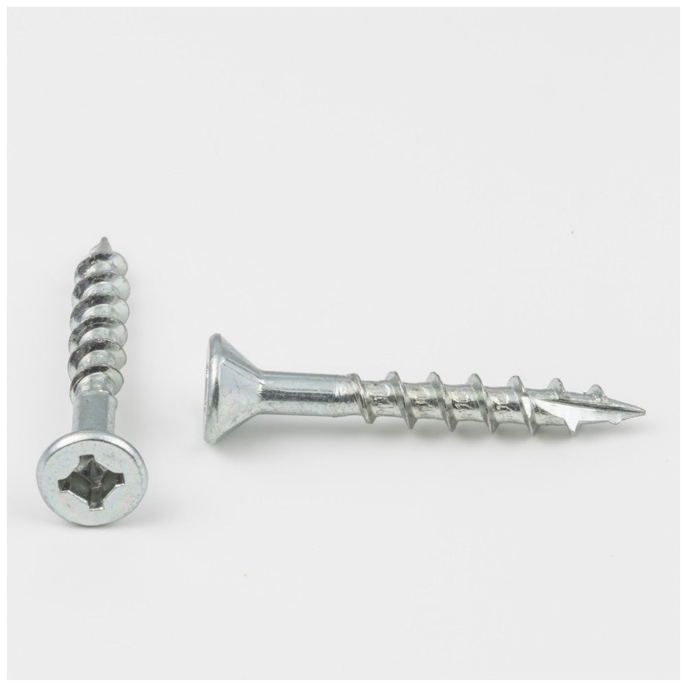 #8 x 1-1/4" Zinc Plated Square/Phillips Drive Type 17 Coarse Thread Flat Head Nib Screw Sold by the Keg. Order 8 for a Keg of 8,000 Screws