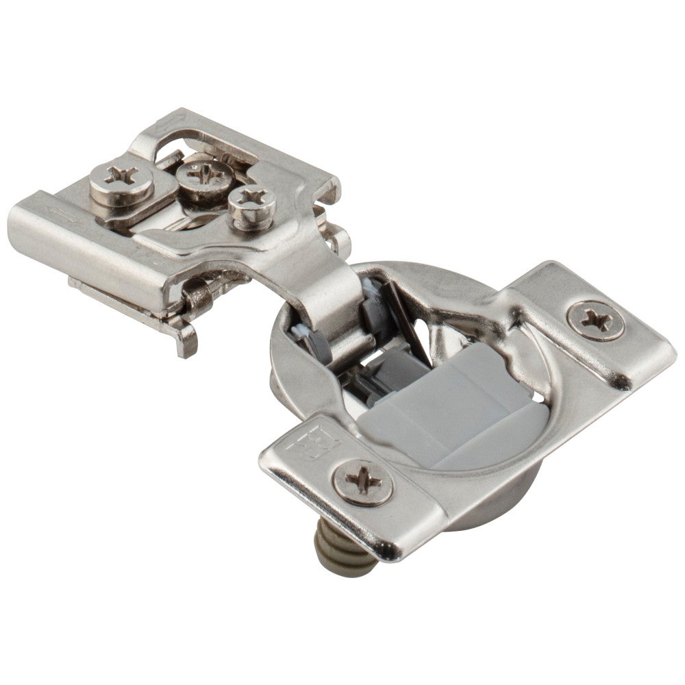 HR MAX™ 105° 1/2" Overlay Compact Soft-close Hinge with 2 Cleats and Press-in 8mm Dowels.