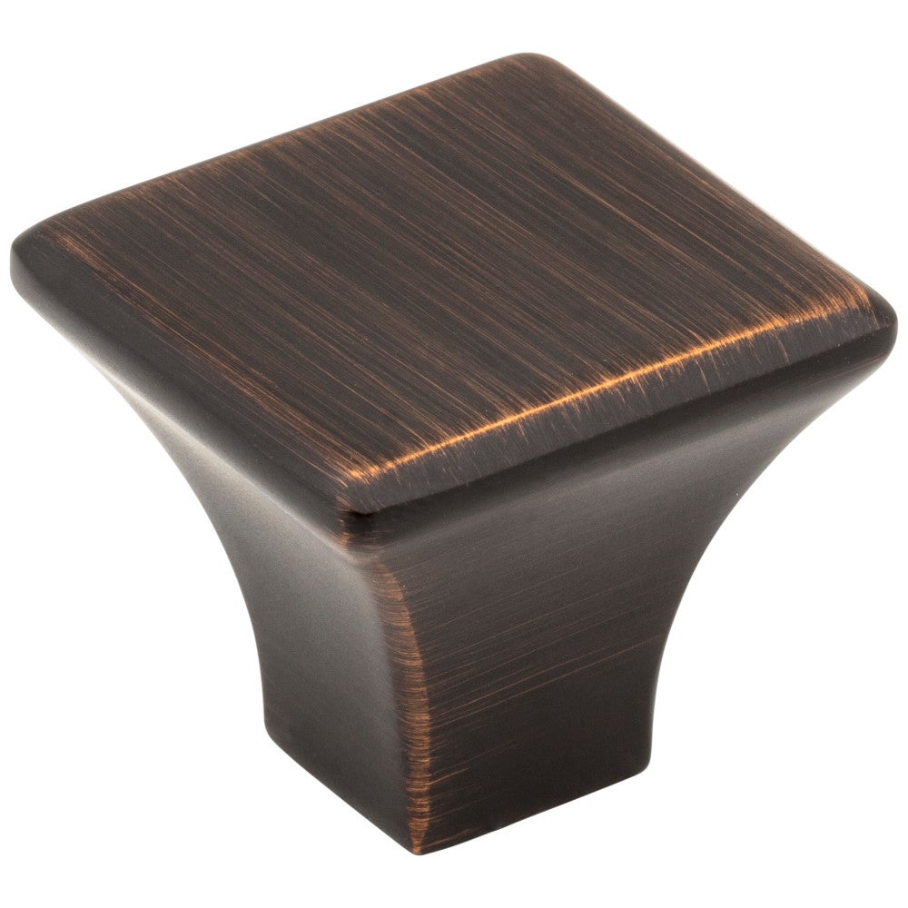 1-1/8" Overall Length Brushed Oil Rubbed Bronze Square Marlo Cabinet Knob