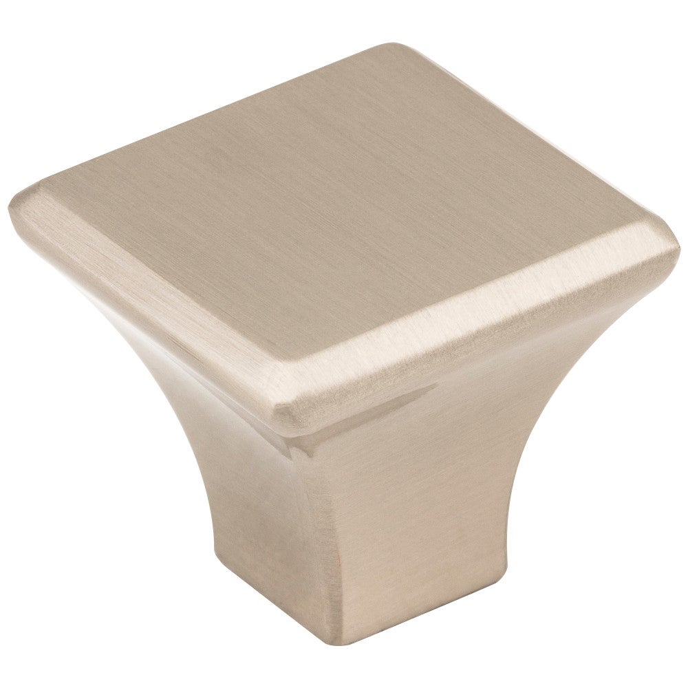 1-1/8" Overall Length Satin Nickel Square Marlo Cabinet Knob