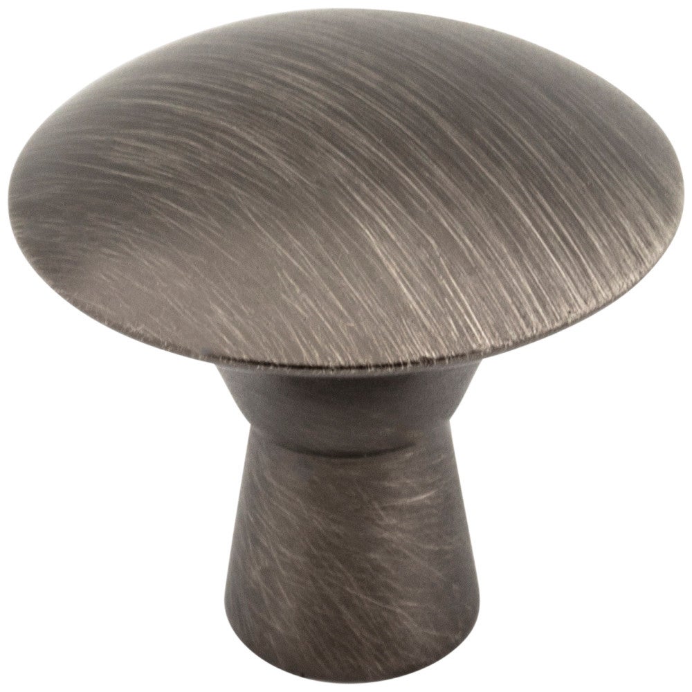 1-1/16" Diameter Brushed Pewter Zachary Cabinet Mushroom Knob