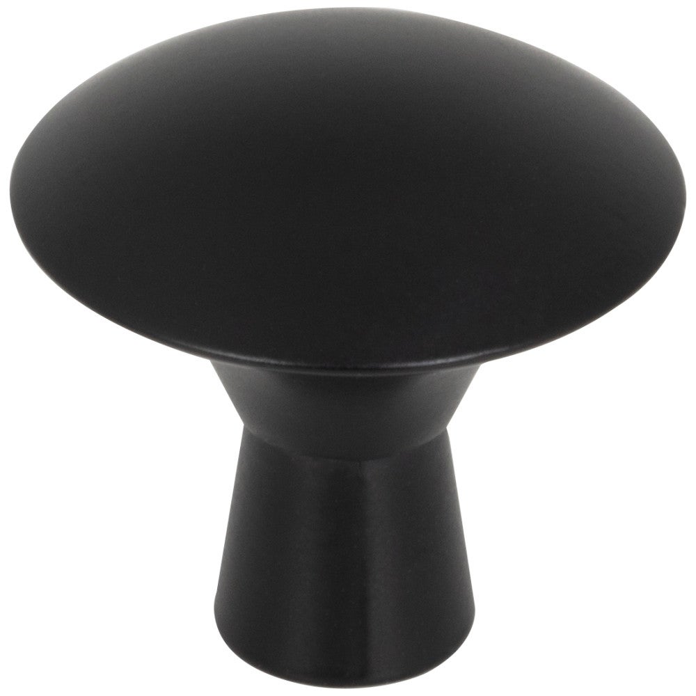 1-1/16" Diameter Matte Black Zachary Cabinet Mushroom Knob