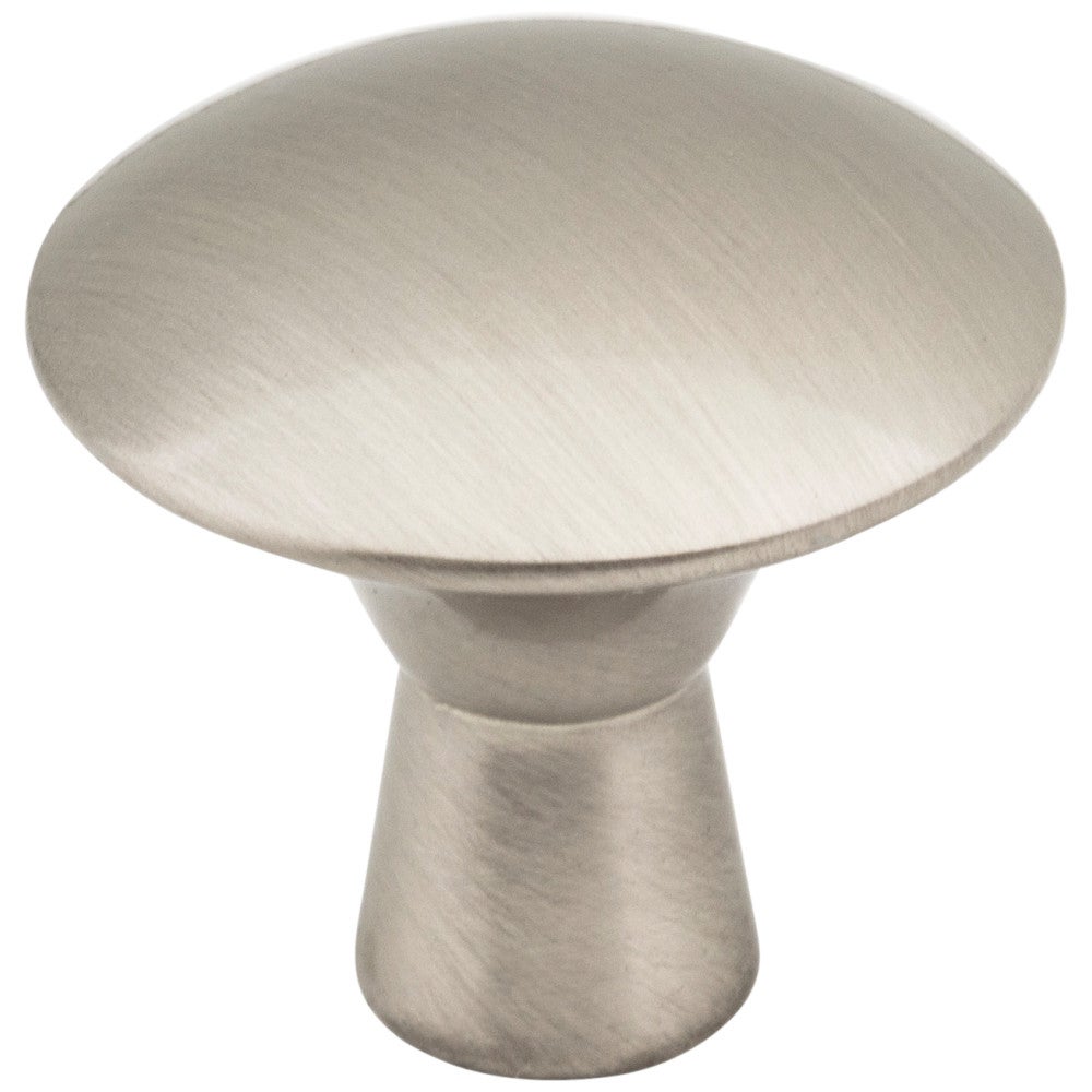 1-1/16" Diameter Satin Nickel Zachary Cabinet Mushroom Knob