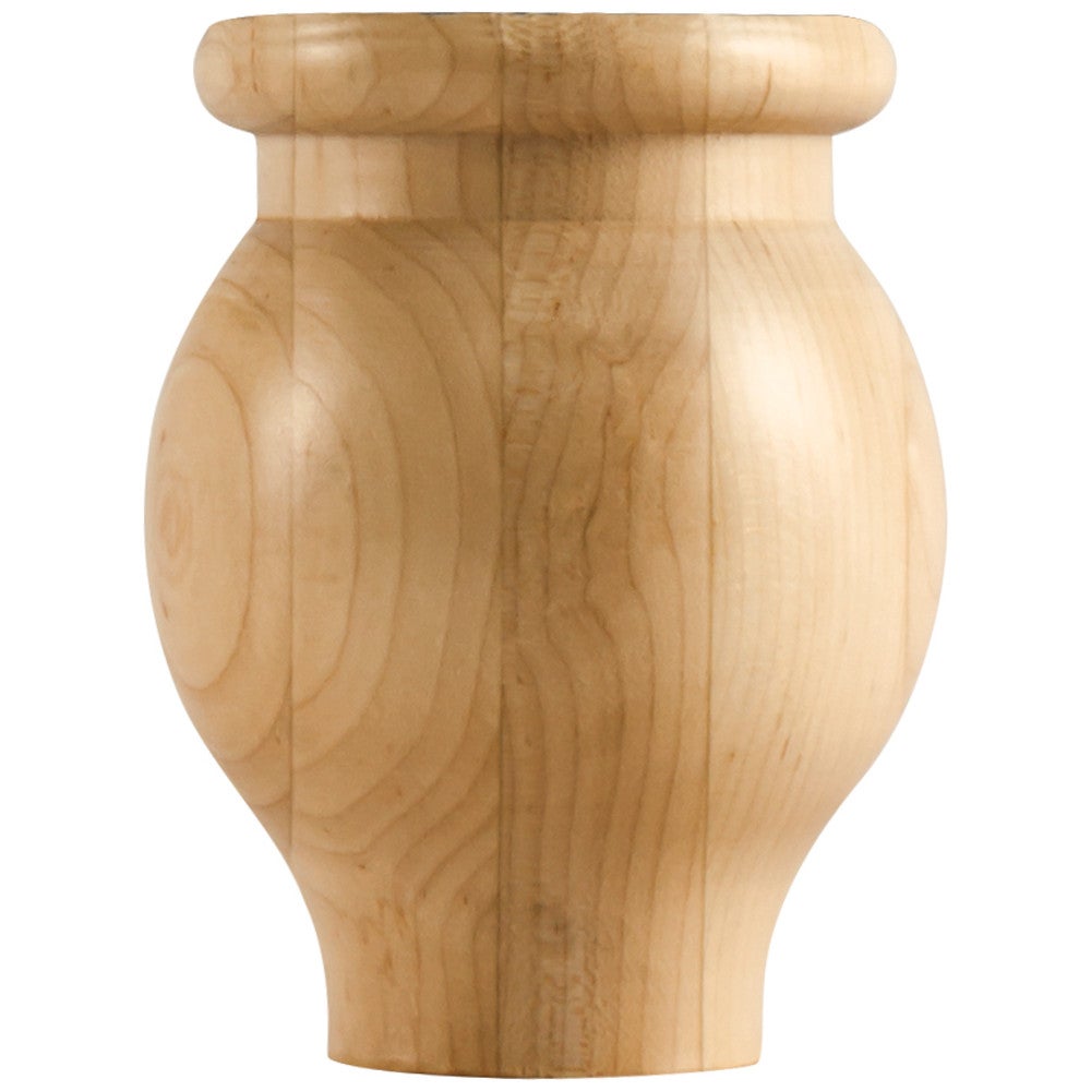 4" W x 4" D x 5" H Round Ogee Bun Foot