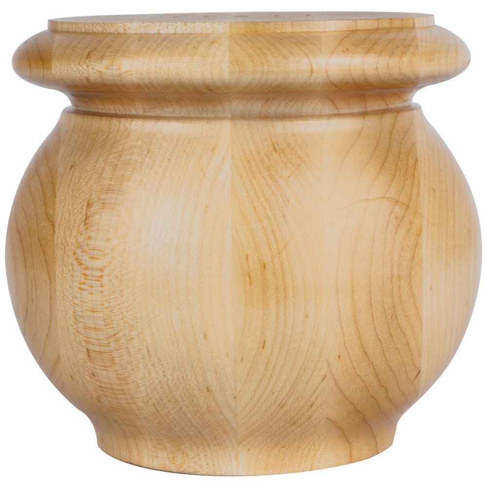5" W x 5" D x 4-1/2" H Pot Belly Bun Foot