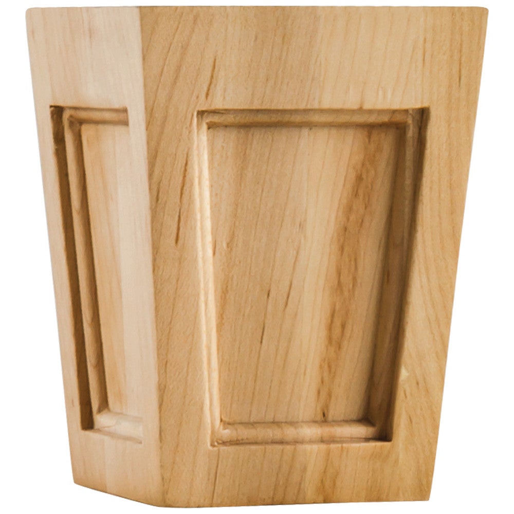 3-1/2" W x 3-1/2" D x 4-1/2" H Mission Bun Foot