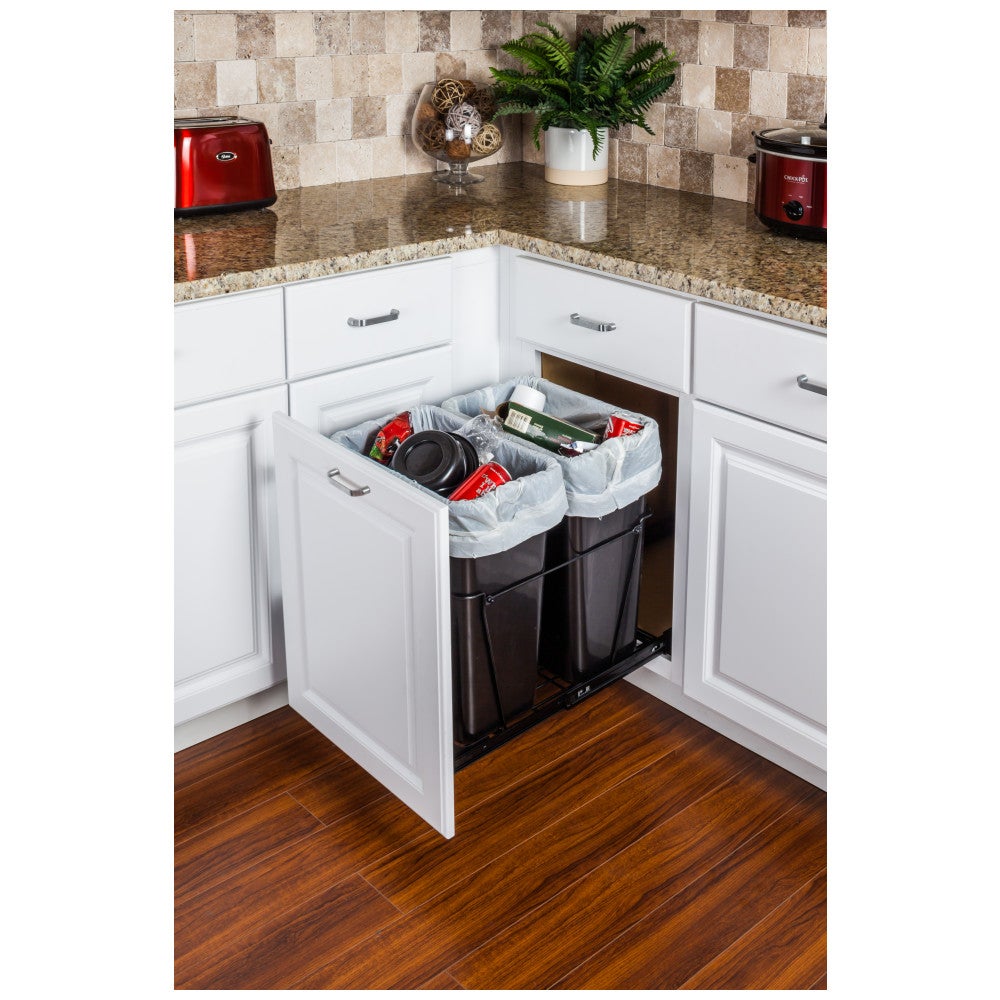 Wire Bottom-Mount Trashcan Pullout
