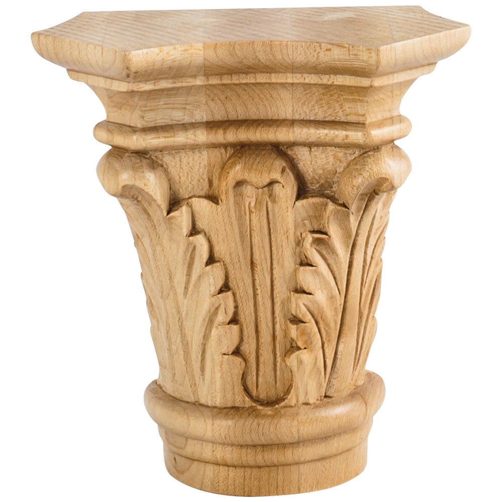 4-3/4" W x 2-1/8" D x 4-3/8" H Acanthus Capital