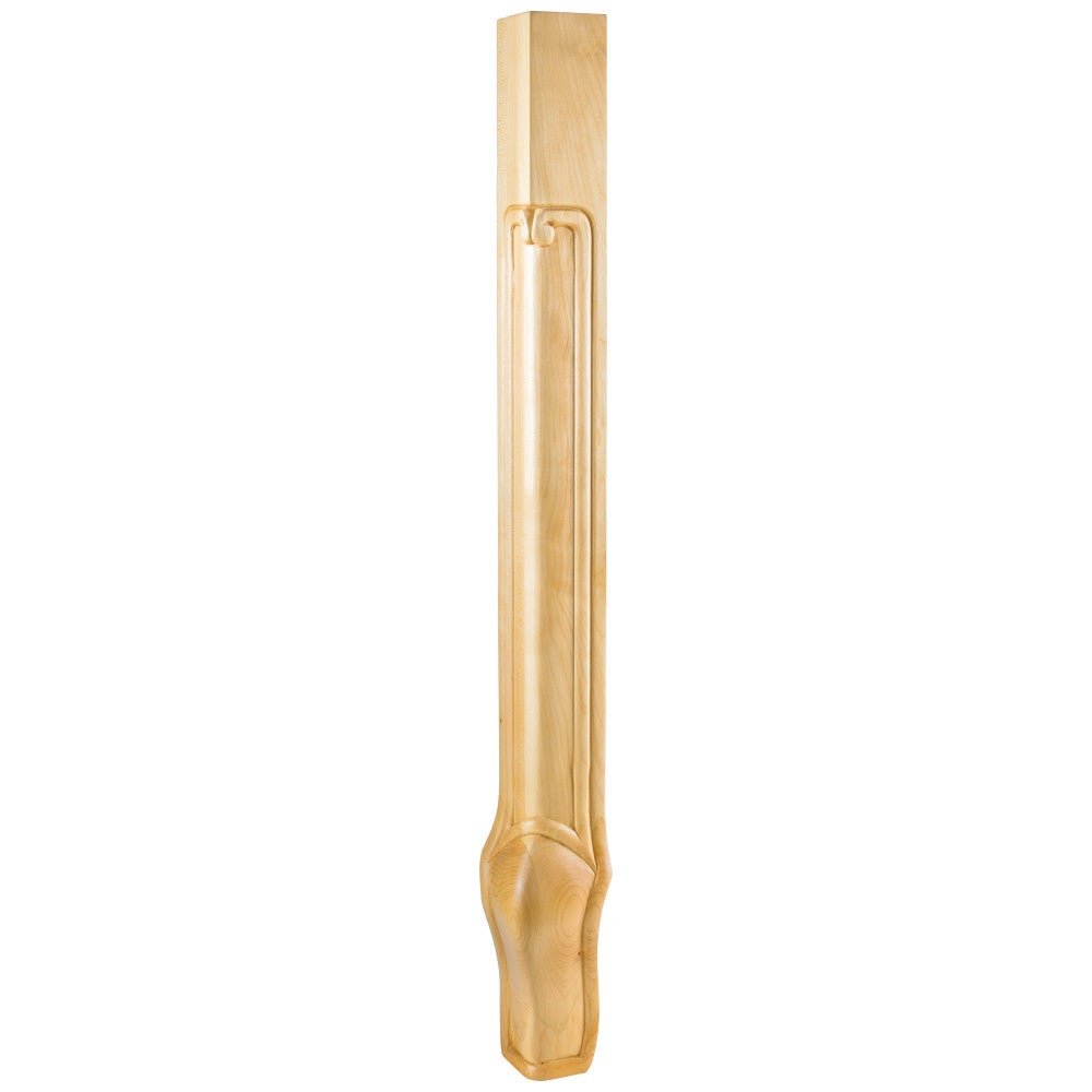 2-3/4" W x 2-3/4" D x 35-1/4" H Queen Anne Corner Leg