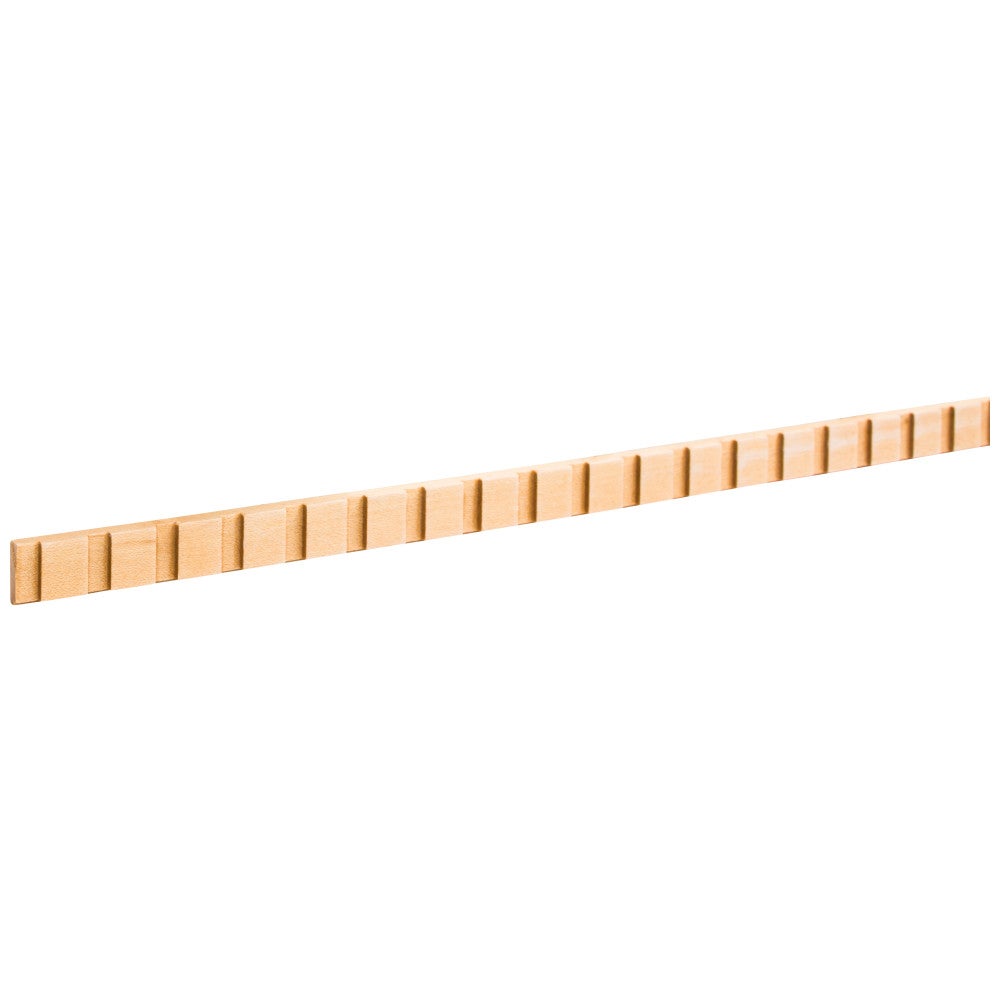 1/4" D x 5/8" H Hard Maple Dentil Moulding