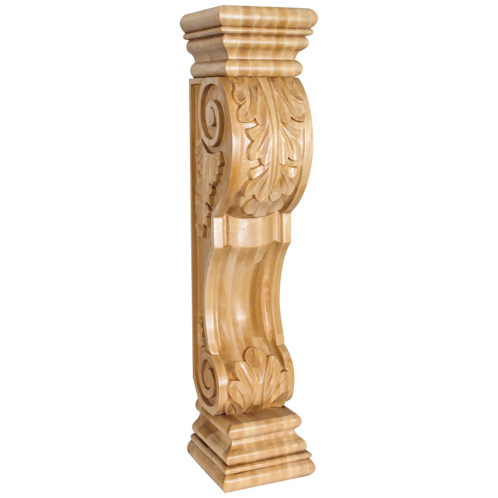 8" W x 8" D x 36" H Acanthus Fireplace Corbel