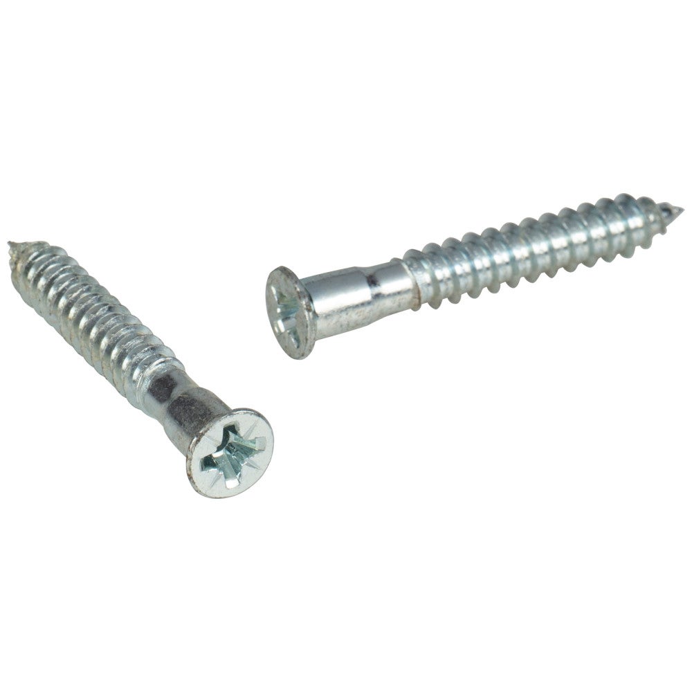 7 mm x 50 mm Zinc Finish Flat Head Pozi Confirmat Screw with Point - Bag of 500