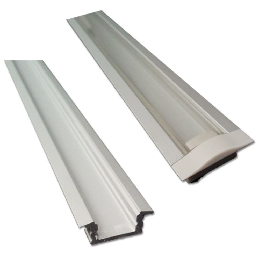 48" 002 Series Recessed Aluminum Profile, Clear Lens