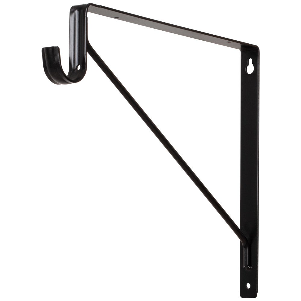 Shelf Bracket Support, Lighted Closet Rod, Black