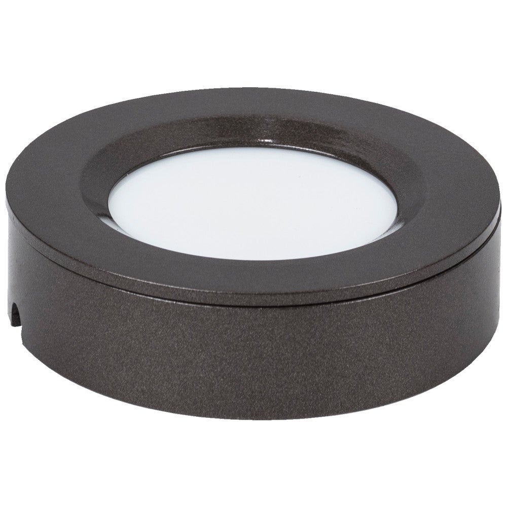 190 Lumens/Fixture 12-volt Standard Output Puck Light, Tunable-White, White, Bronze, 2700K-5000K