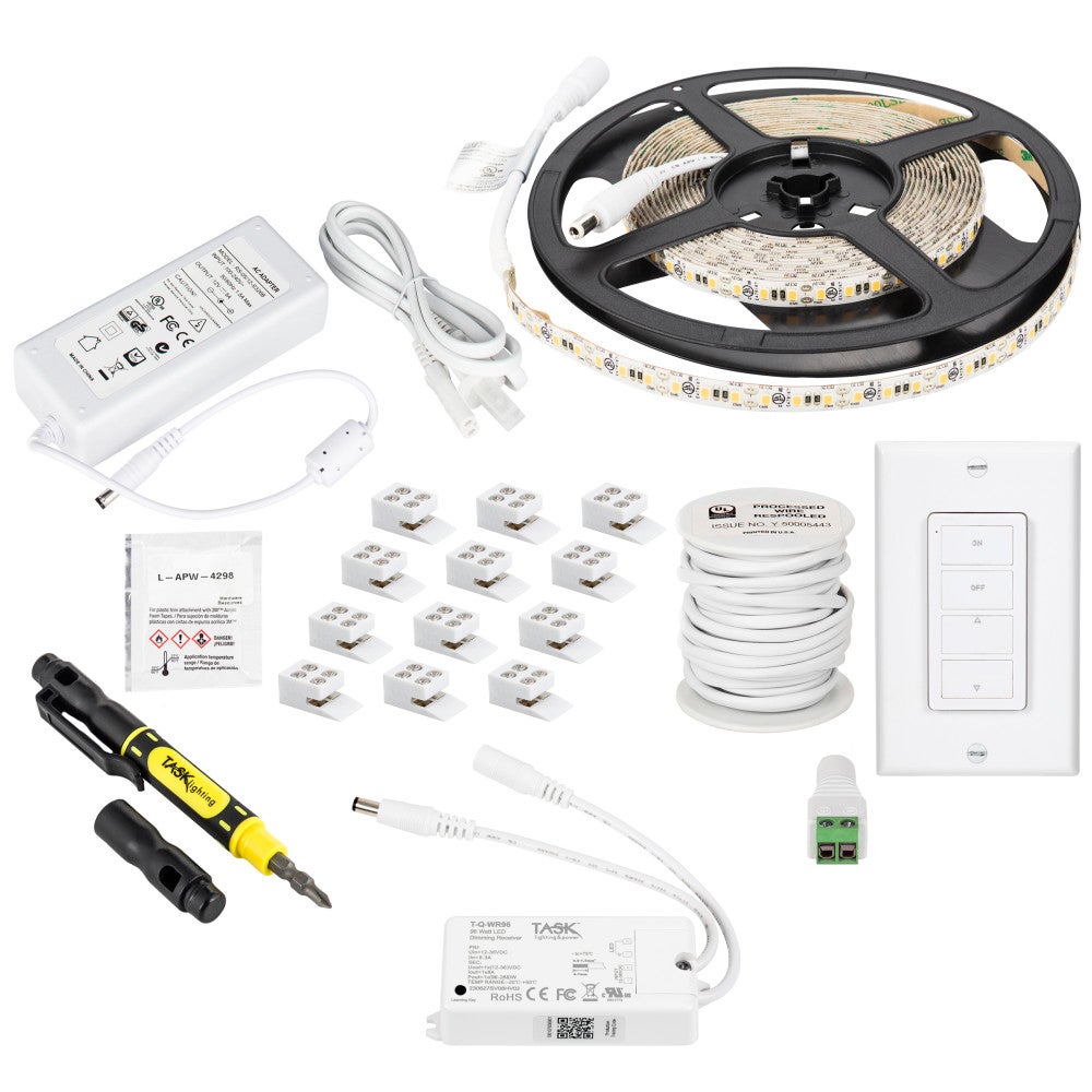 16 Ft. 225 Lumens/Ft.. 12-volt Standard Output Uno Wireless Controller Tape Light Kit, 1 Zone 1 Area