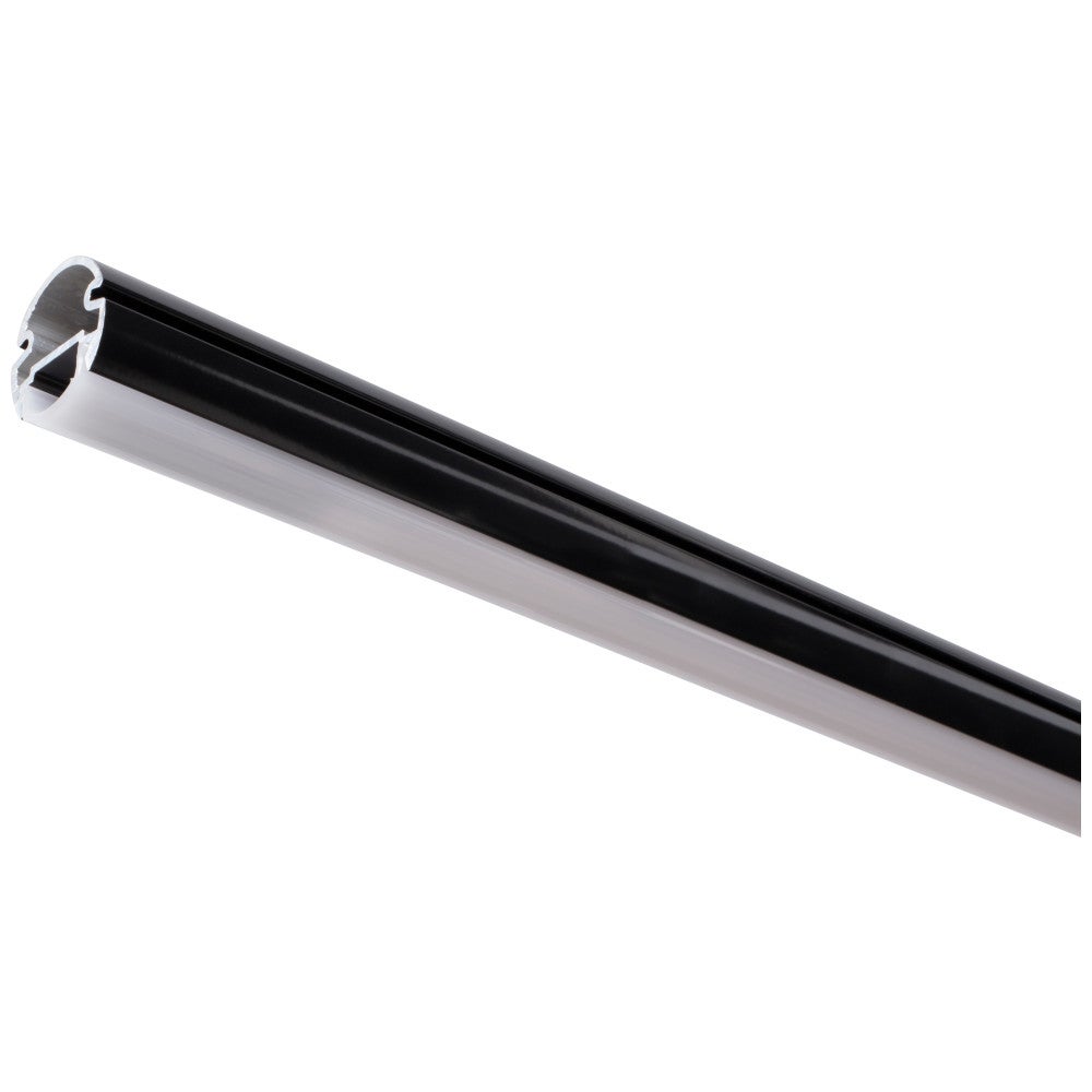 18" Lighted Closet Rod - 4000K, Aluminum Profile, Frosted Lens, Black