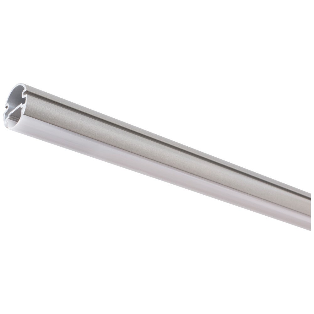 30" Lighted Closet Rod - 3000K, Aluminum Profile, Frosted Lens, Satin Nickel
