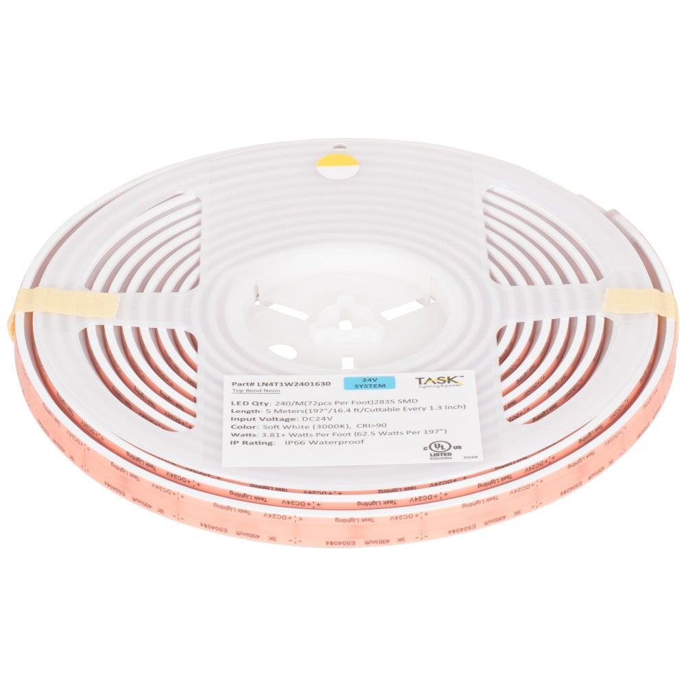 Neon Top Bend 16 ft, 400 lm/ft Single-White 24V  Soft White 3000K