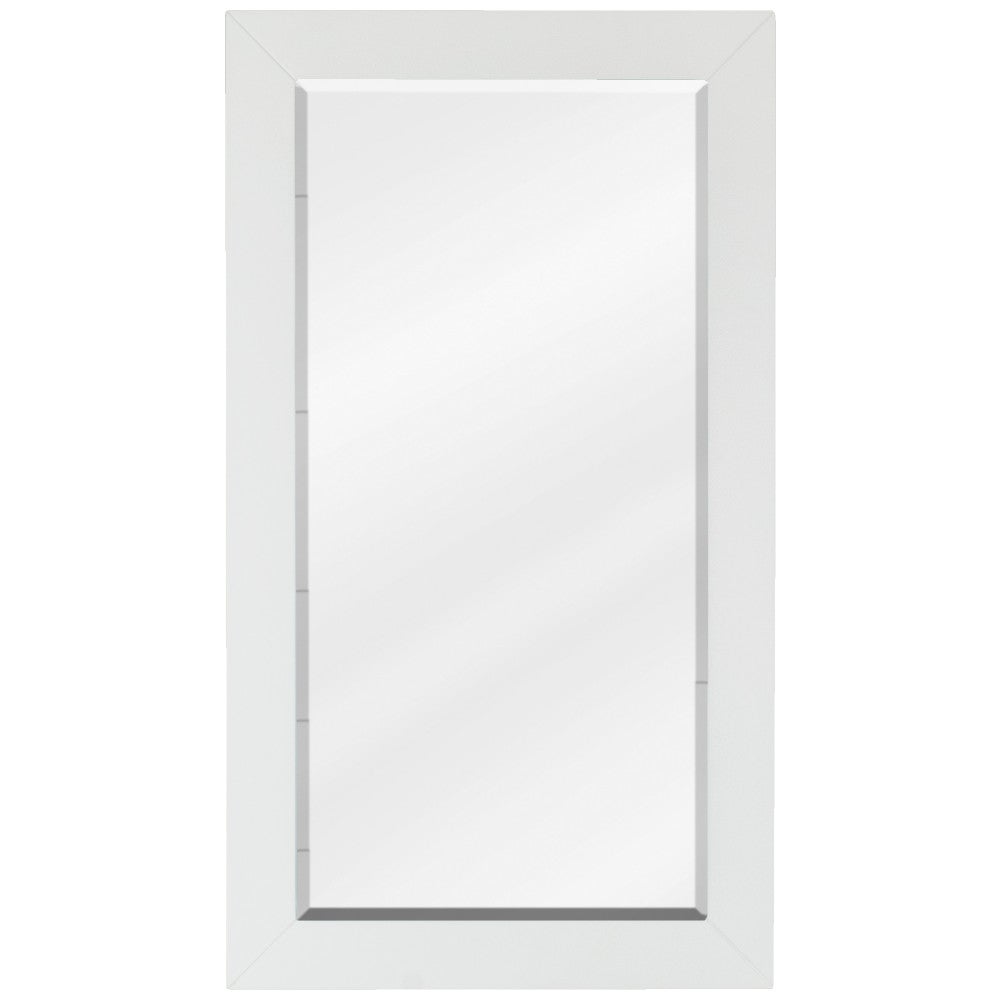 16 W x 1" D x 28" H White Cade mirror