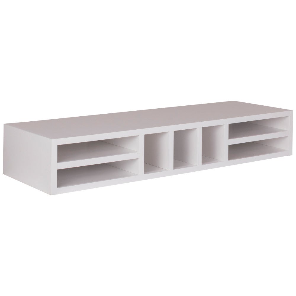 36" W x 6" H x 12" D Slotted Organizer - Polar White