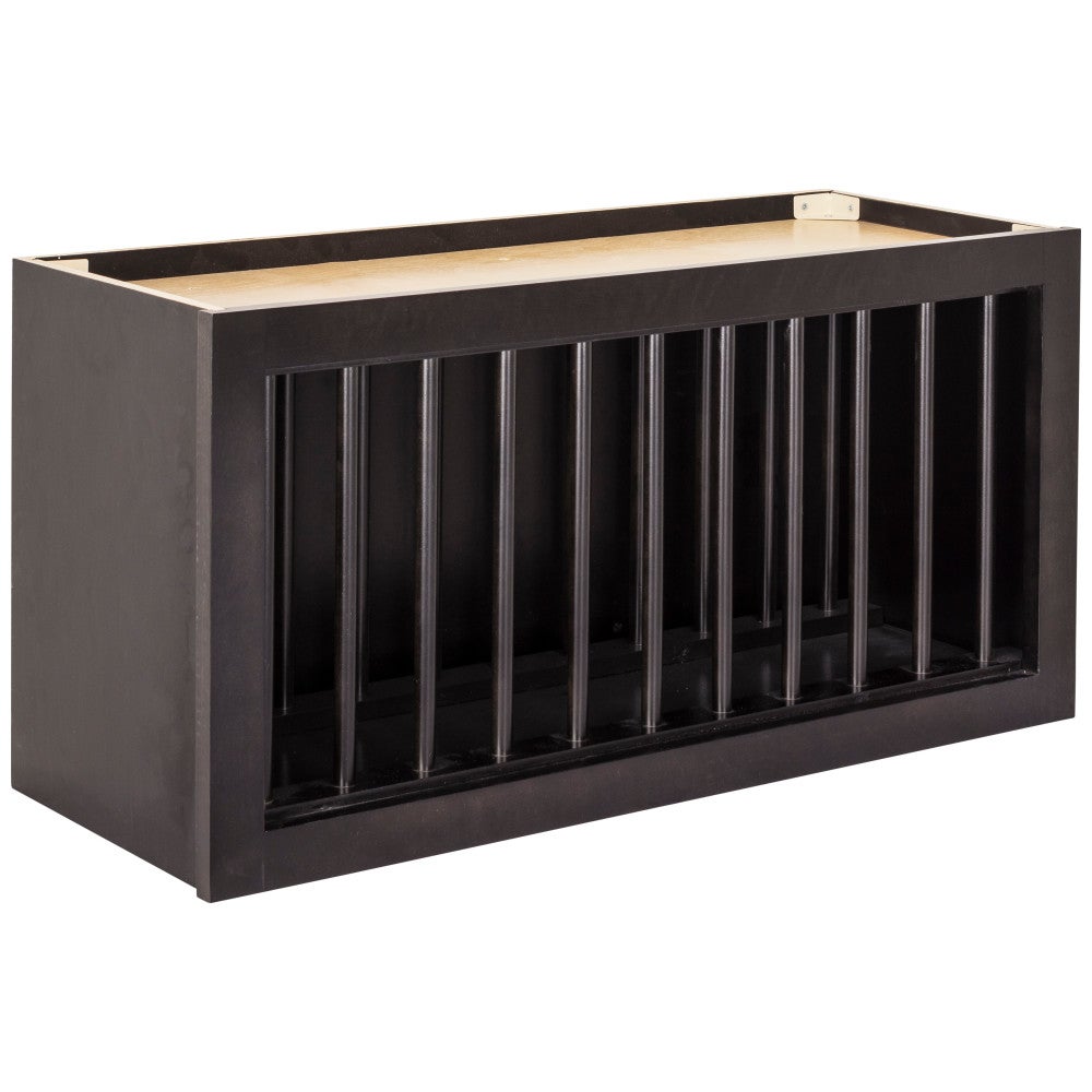 30" W x 15" H x 12" D Plate Rack - Espresso