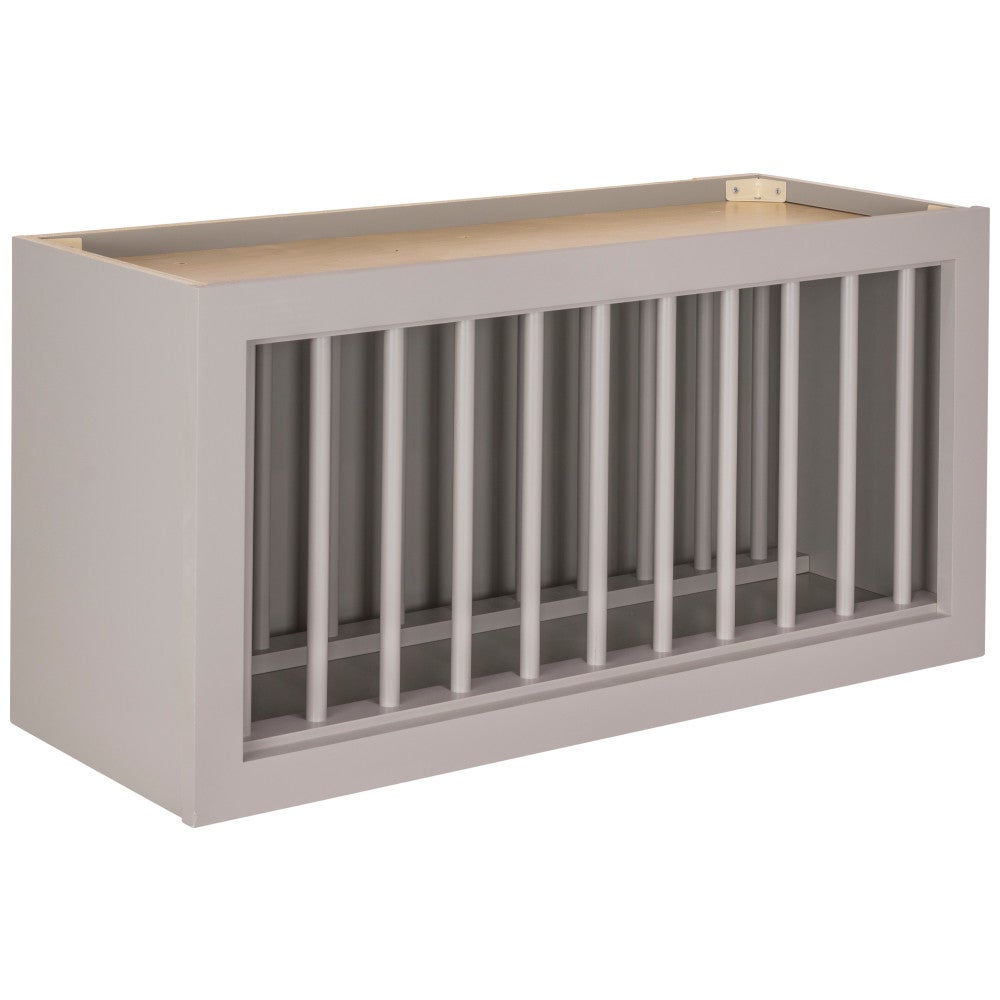 30" W x 15" H x 12" D Plate Rack - Pebble Grey