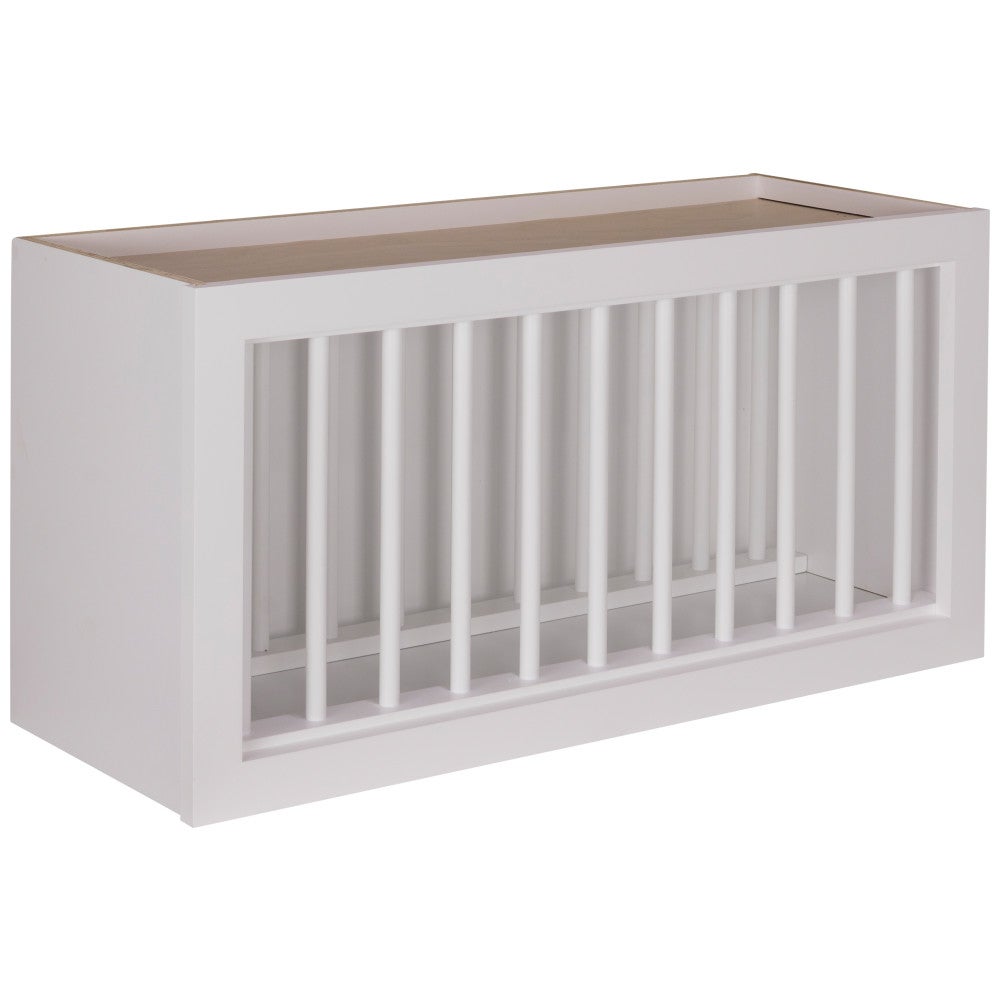 30" W x 15" H x 12" D Plate Rack - Polar White