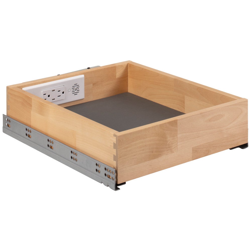 15" Charging Drawer for Bath with In-Drawer Outlets & Charging Ports
