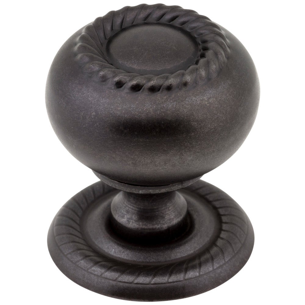 1-1/4" Diameter Gun Metal Rope Rhodes Cabinet Knob