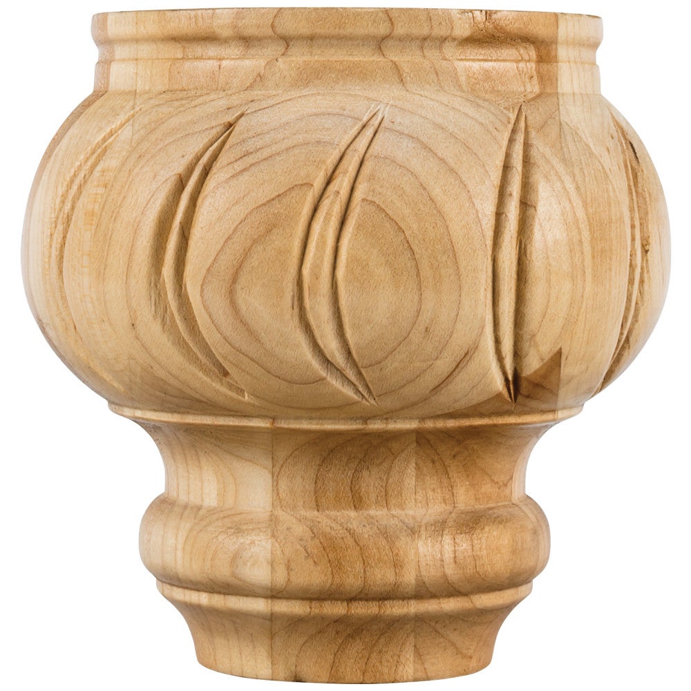4-1/2" W x 4-1/2" D x 4-1/2" H Spiral Bun Foot