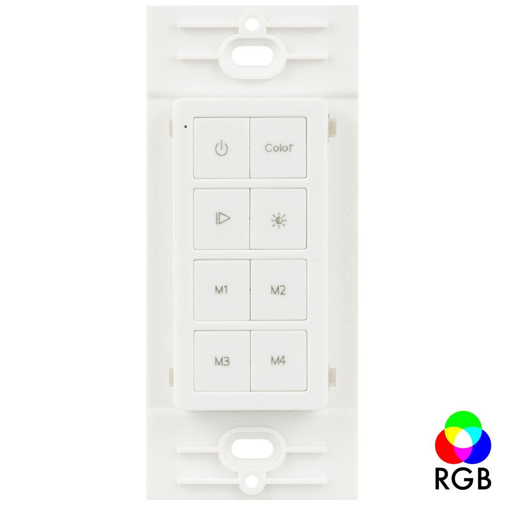Multi-Color RGB Radio Frequency Wireless 1 Zone LED Controller, White