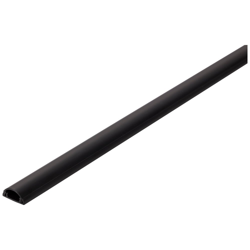 Plastic Wire Manager with Adhesive Backing, 48" Black