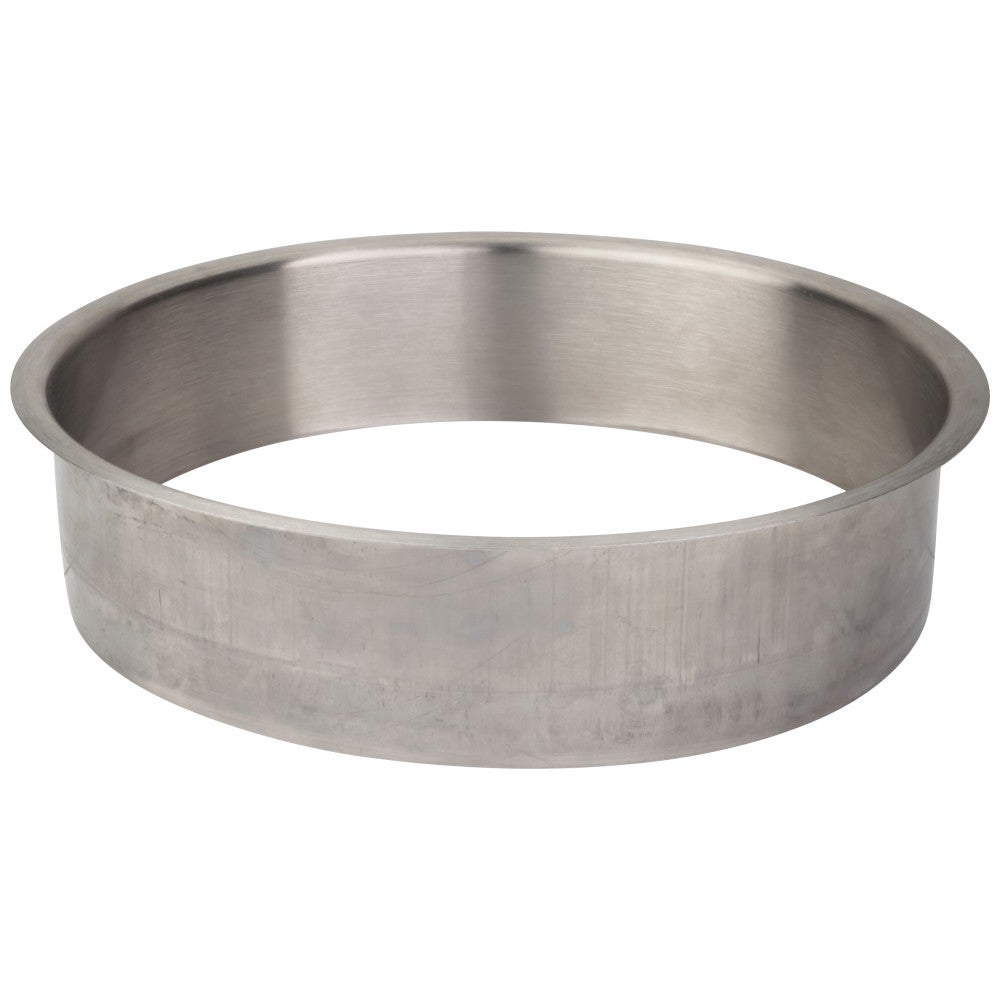 8" Diameter 2" Height Brushed Stainless Steel Trash Can Ring
