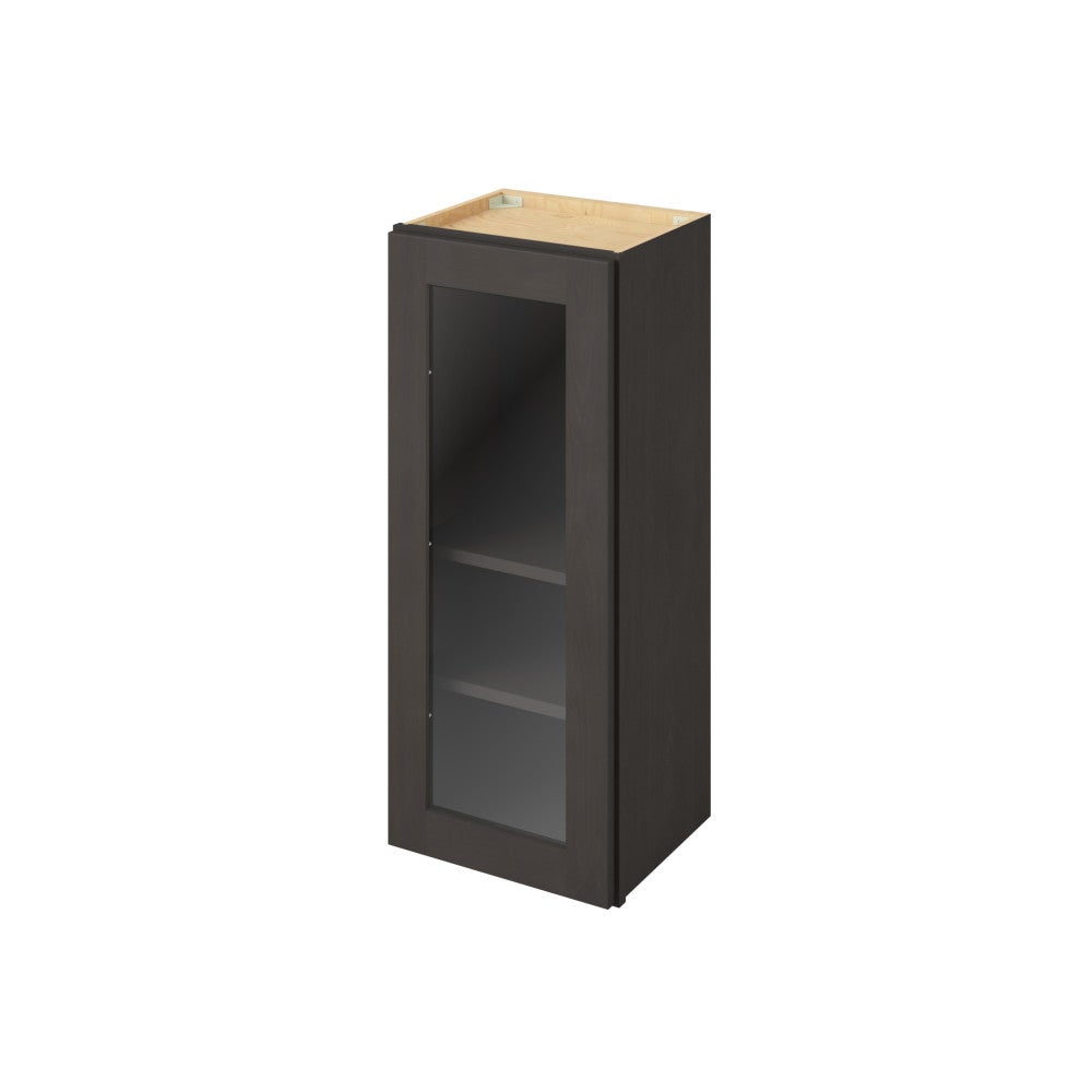 15" x 36" Wall Cabinet with Glass Door and Matching Interior, 1 Door, 2 Shelves