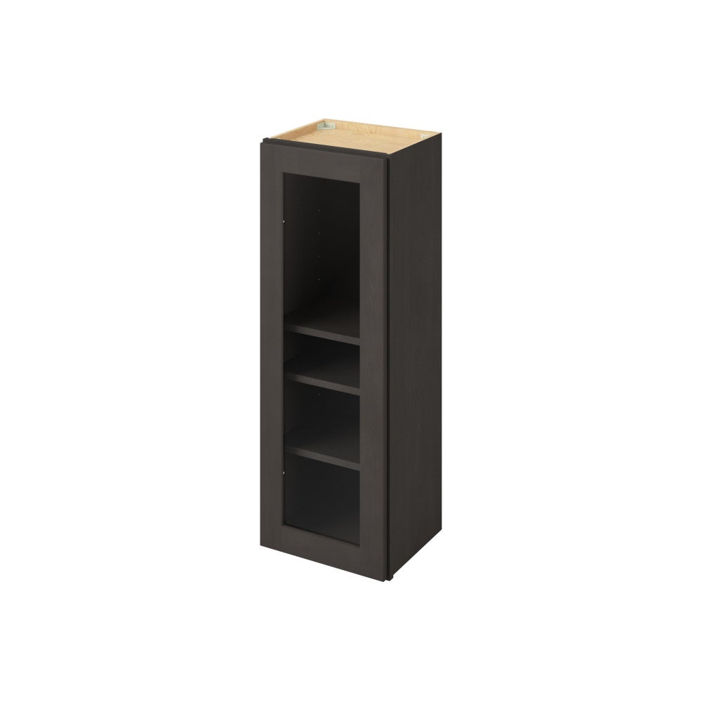 15" x 42" Wall Cabinet with Glass Door and Matching Interior, 1 Door, 3 Shelves