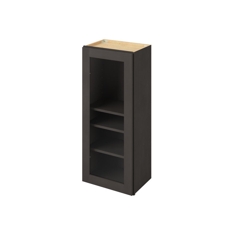 18" x 42" Wall Cabinet with Glass Door and Matching Interior, 1 Door, 3 Shelves