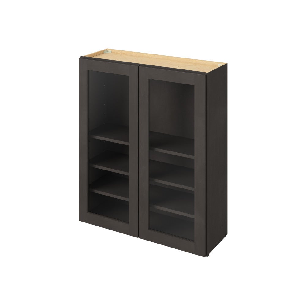 36" x 42" Wall Cabinet with Glass Door and Matching Interior, 2 Doors, 3 Shelves