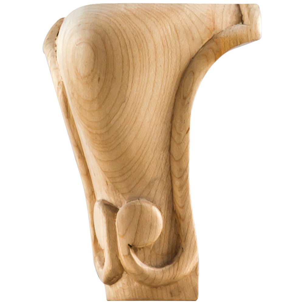3-1/2" W x 3-1/2" D x 5" H Carved Queen Anne Leg