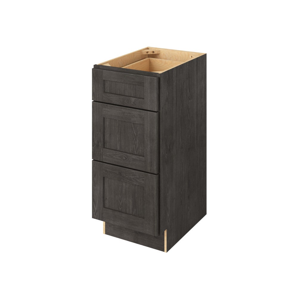 Assembled Catalina Slate - Three Drawer Vanity Base Cabinets