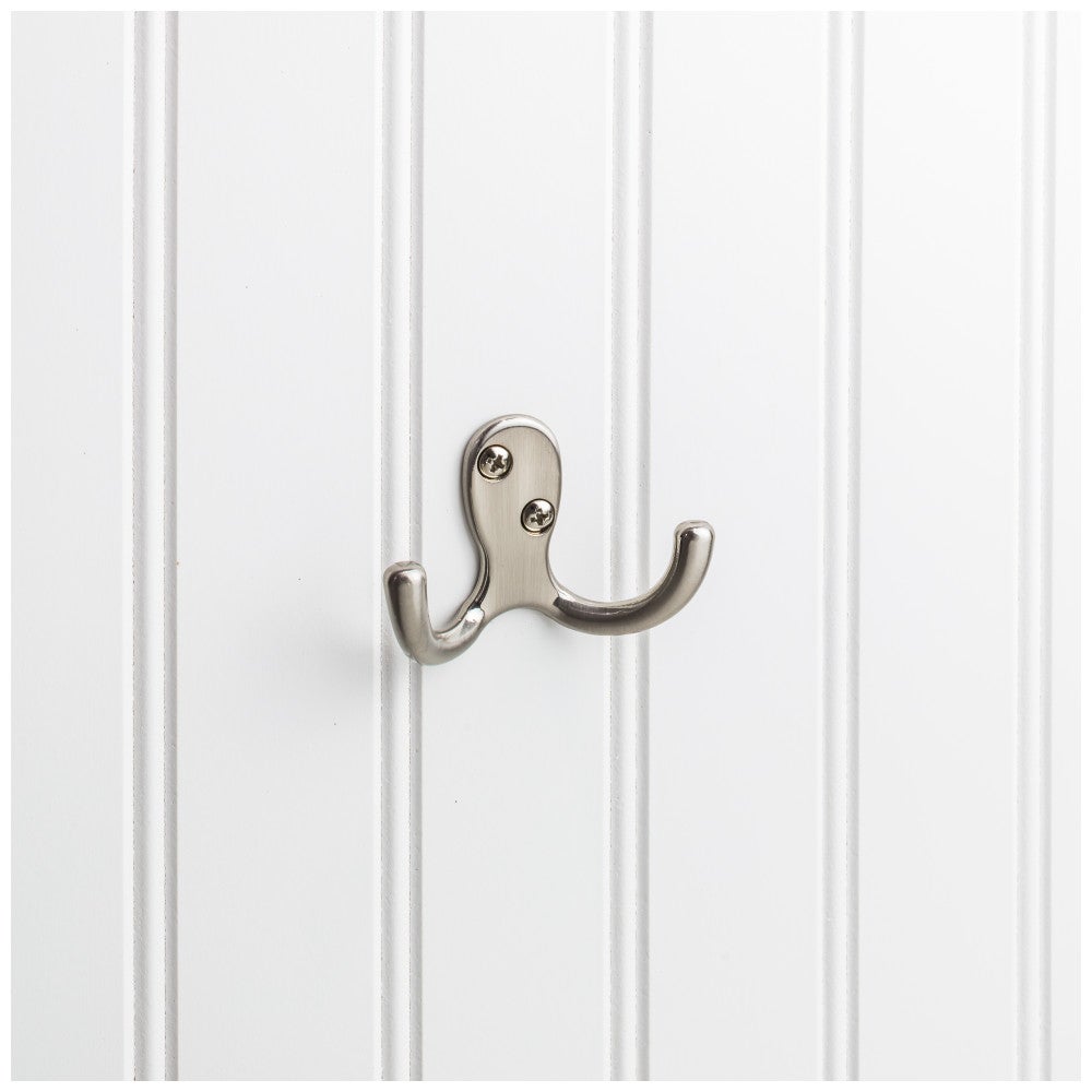 1-7/8" Sleek and Casual Double Prong Wall Mounted Hook