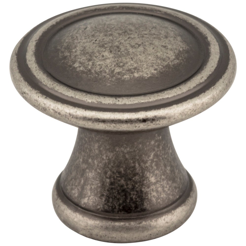 1-3/16" Diameter Distressed Pewter Cordova Cabinet Knob