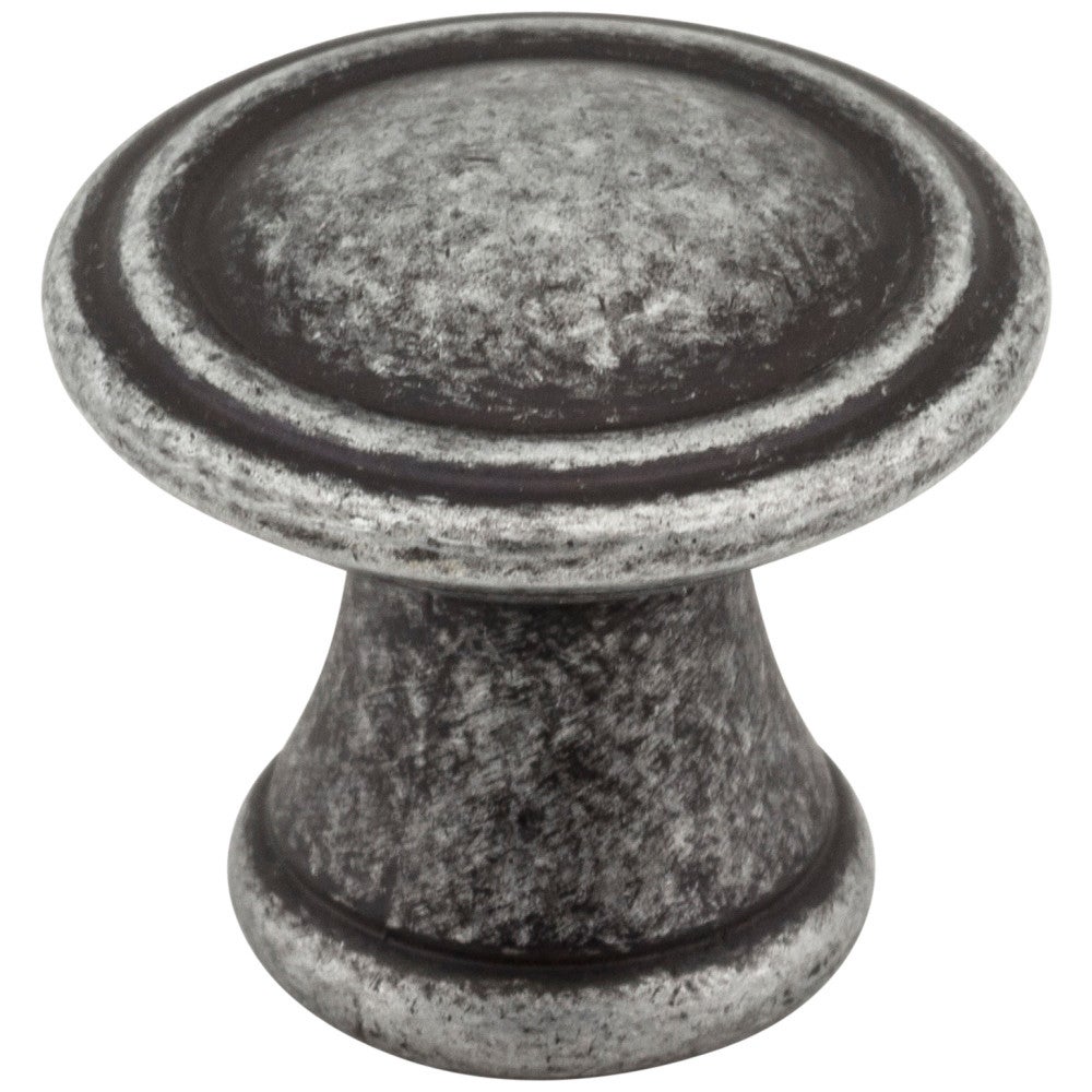 1-3/16" Diameter Distressed Antique Silver Chesapeake Cabinet Knob