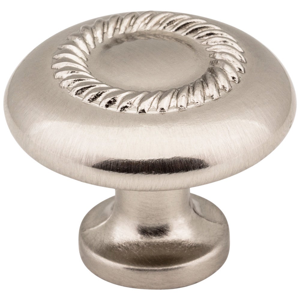 1-1/4" Diameter Rope Detailed Cypress Cabinet Mushroom Knob